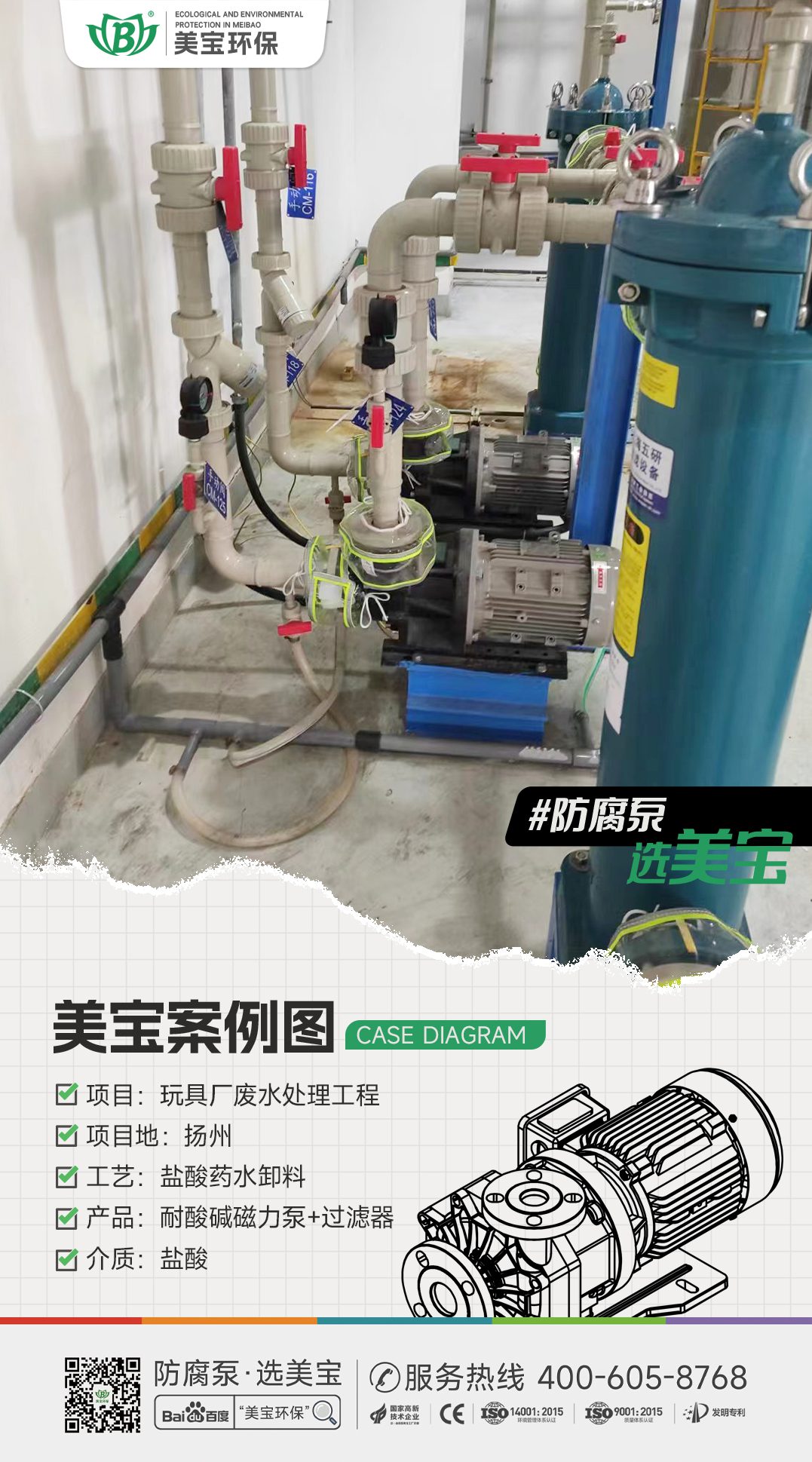 玩具厂盐酸废水处理用什么泵？